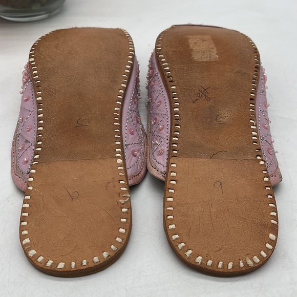 Khussa Beaded Slipper Light Pink with tassel Size Women's 9. BNFL2701 - Picture 6 of 6